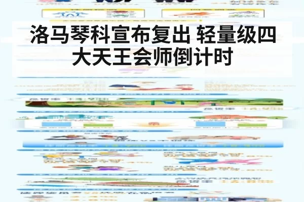 洛马琴科宣布复出 轻量级四大天王会师倒计时